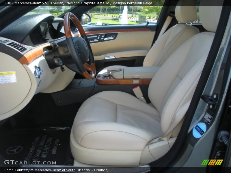 designo Graphite Metallic / designo Porcelain Beige 2007 Mercedes-Benz S 550 Sedan
