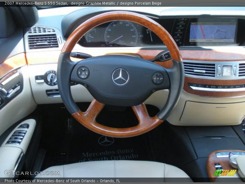 designo Graphite Metallic / designo Porcelain Beige 2007 Mercedes-Benz S 550 Sedan