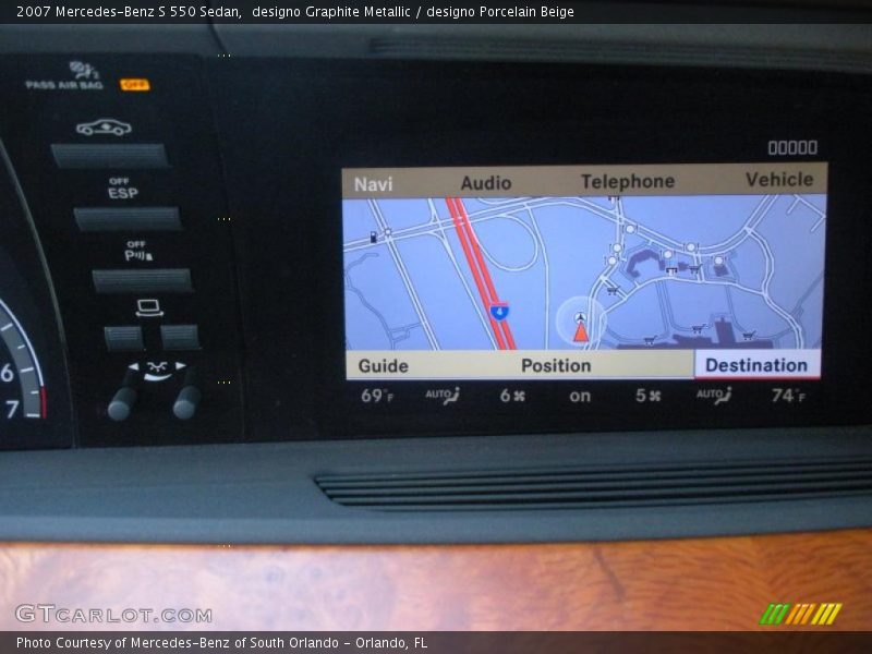 designo Graphite Metallic / designo Porcelain Beige 2007 Mercedes-Benz S 550 Sedan
