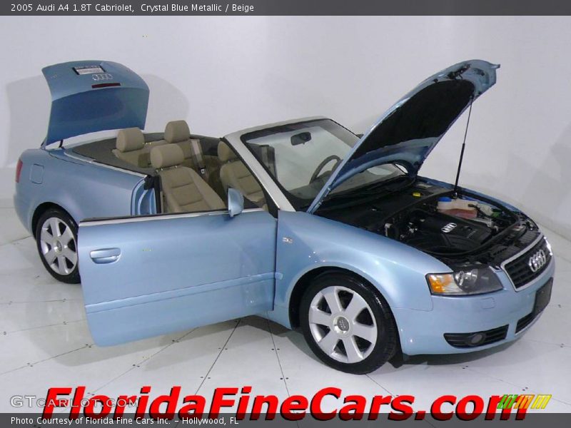Crystal Blue Metallic / Beige 2005 Audi A4 1.8T Cabriolet