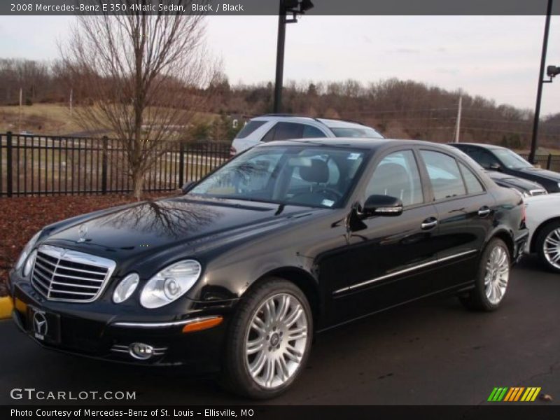 Black / Black 2008 Mercedes-Benz E 350 4Matic Sedan