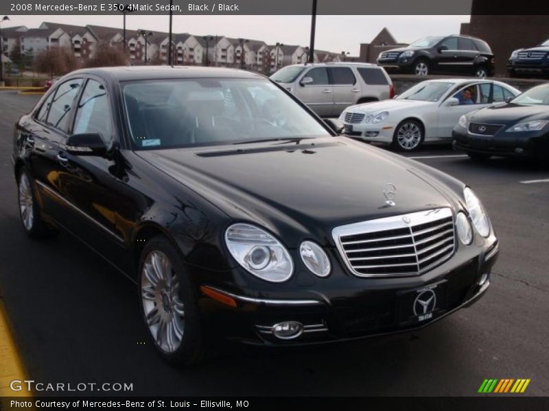 Black / Black 2008 Mercedes-Benz E 350 4Matic Sedan