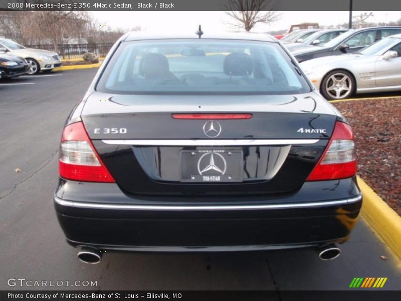 Black / Black 2008 Mercedes-Benz E 350 4Matic Sedan