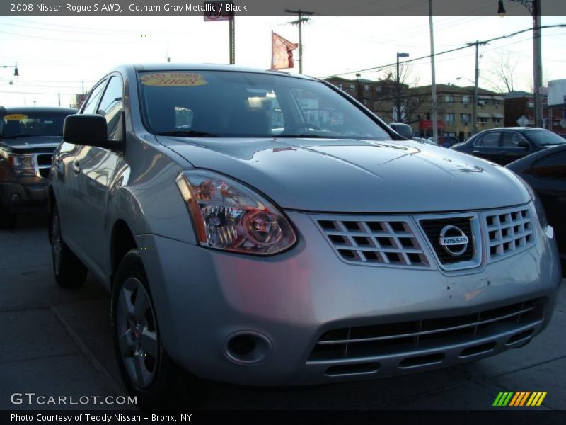 Gotham Gray Metallic / Black 2008 Nissan Rogue S AWD
