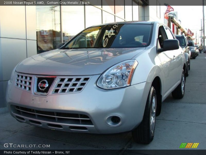 Gotham Gray Metallic / Black 2008 Nissan Rogue S AWD