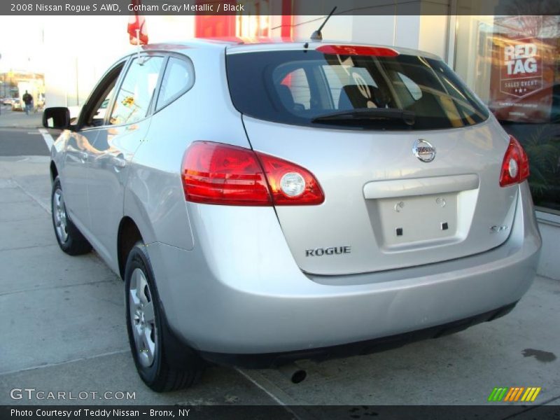 Gotham Gray Metallic / Black 2008 Nissan Rogue S AWD