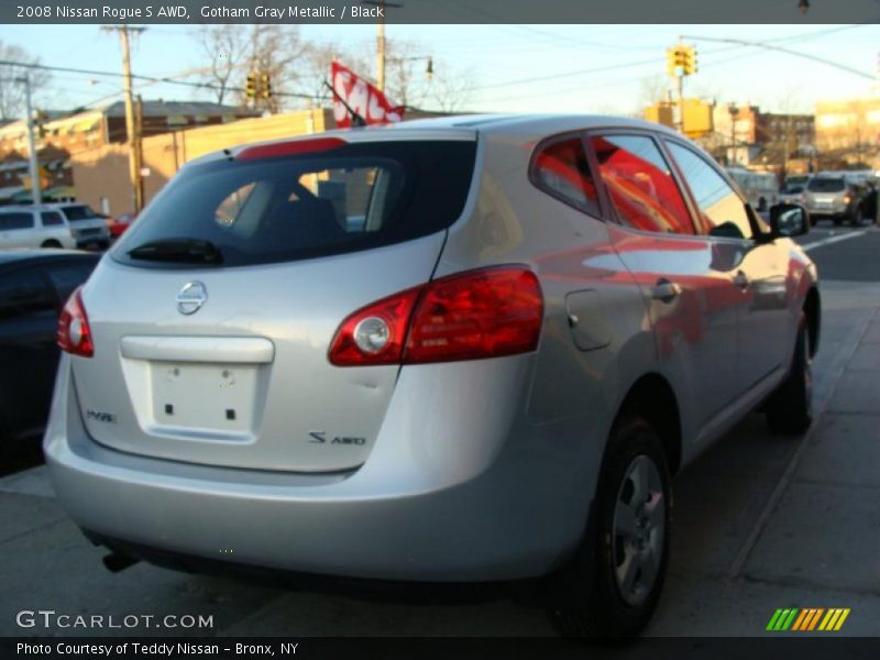 Gotham Gray Metallic / Black 2008 Nissan Rogue S AWD