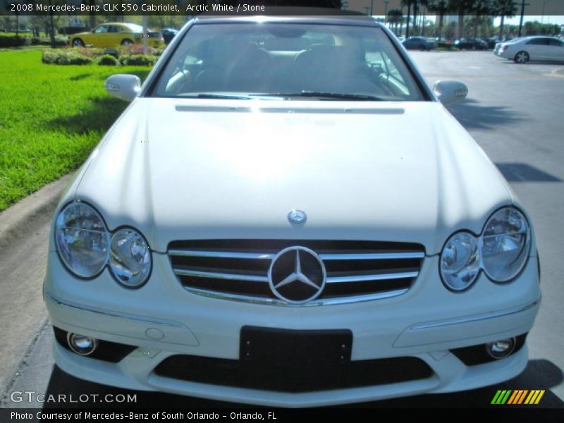 Arctic White / Stone 2008 Mercedes-Benz CLK 550 Cabriolet