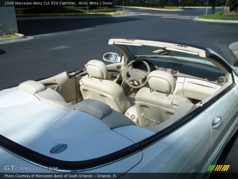 Arctic White / Stone 2008 Mercedes-Benz CLK 550 Cabriolet