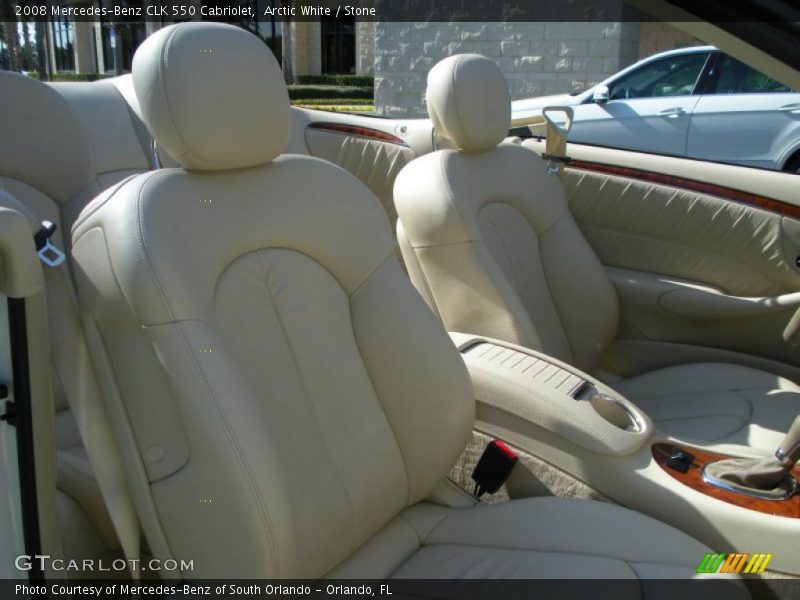 Arctic White / Stone 2008 Mercedes-Benz CLK 550 Cabriolet