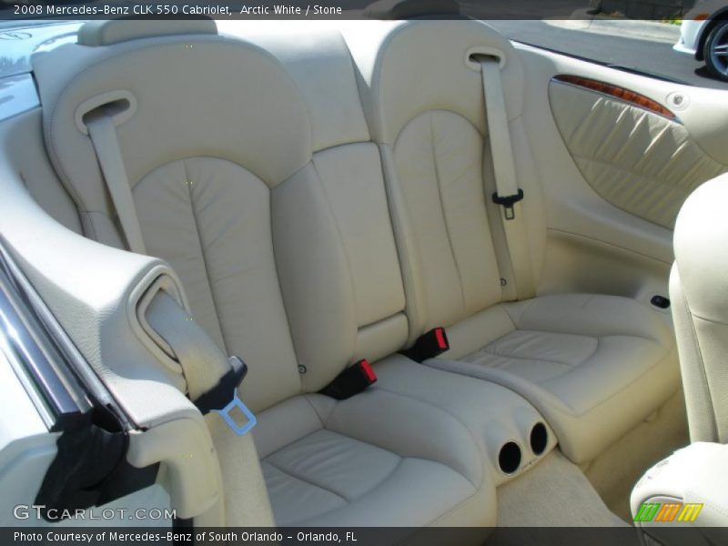 Arctic White / Stone 2008 Mercedes-Benz CLK 550 Cabriolet