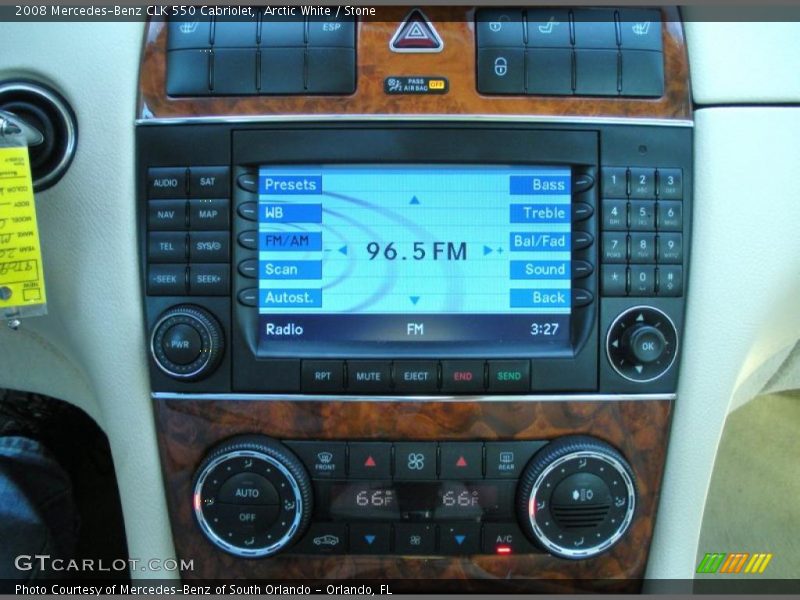 Arctic White / Stone 2008 Mercedes-Benz CLK 550 Cabriolet