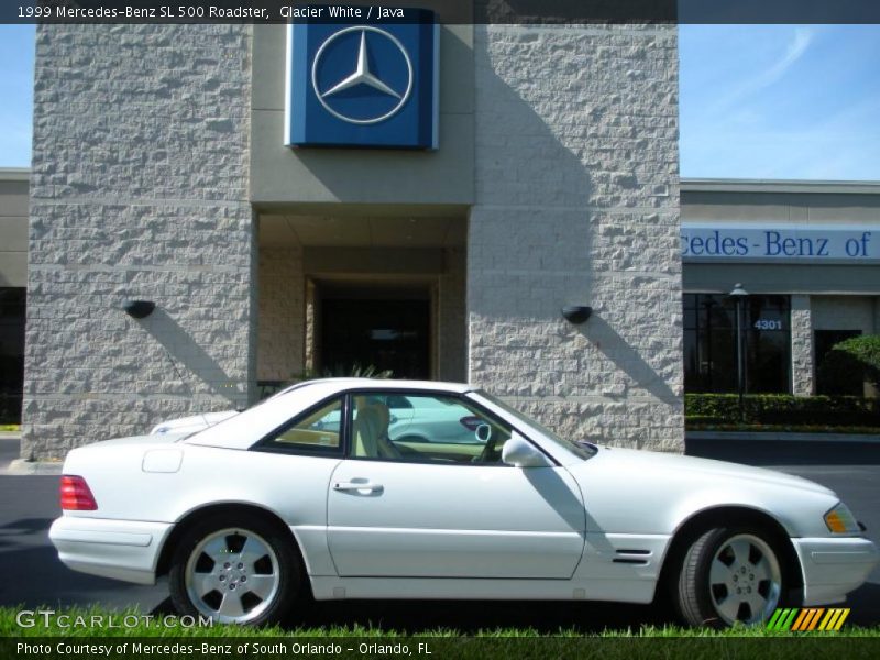 Glacier White / Java 1999 Mercedes-Benz SL 500 Roadster
