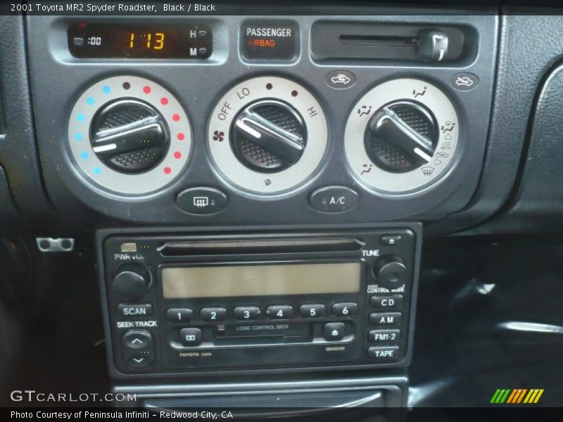 Controls of 2001 MR2 Spyder Roadster