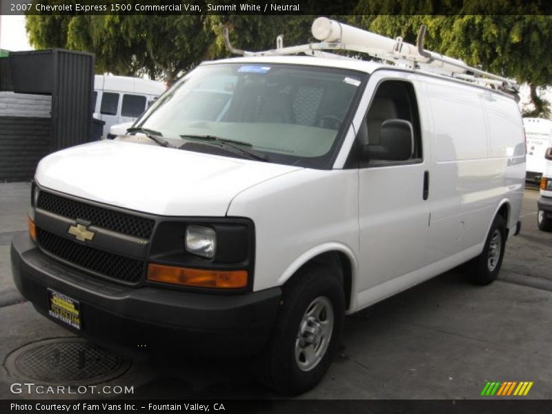 Summit White / Neutral 2007 Chevrolet Express 1500 Commercial Van