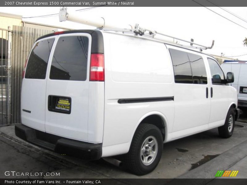 Summit White / Neutral 2007 Chevrolet Express 1500 Commercial Van