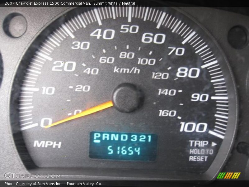Summit White / Neutral 2007 Chevrolet Express 1500 Commercial Van