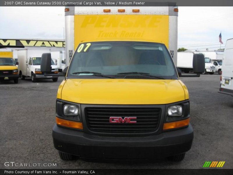 Yellow / Medium Pewter 2007 GMC Savana Cutaway 3500 Commercial Cargo Van