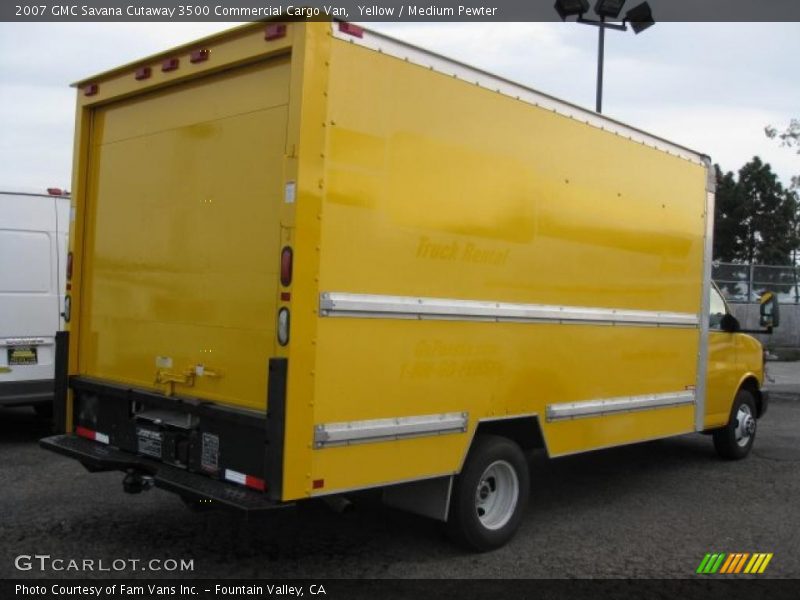 Yellow / Medium Pewter 2007 GMC Savana Cutaway 3500 Commercial Cargo Van
