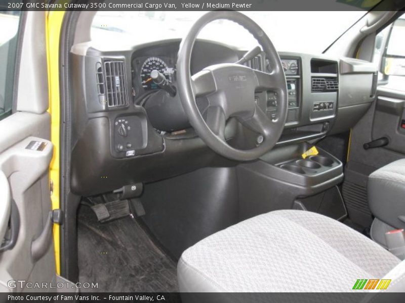 Yellow / Medium Pewter 2007 GMC Savana Cutaway 3500 Commercial Cargo Van