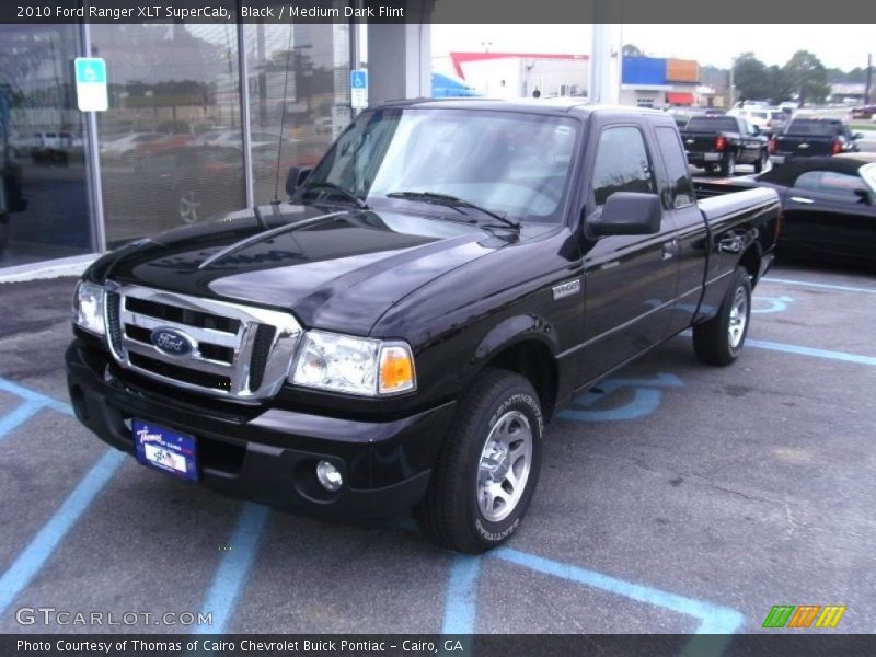 Black / Medium Dark Flint 2010 Ford Ranger XLT SuperCab