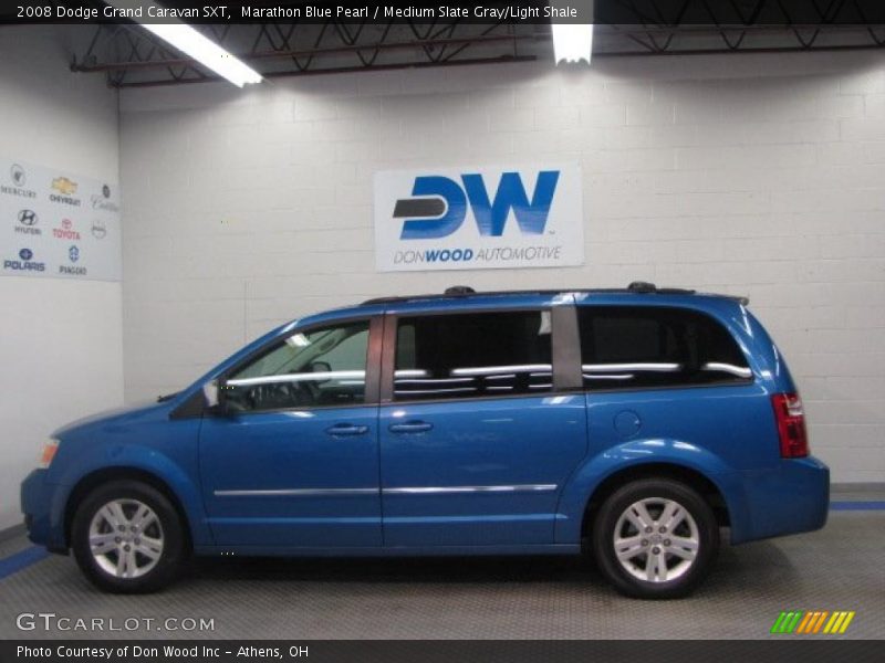 Marathon Blue Pearl / Medium Slate Gray/Light Shale 2008 Dodge Grand Caravan SXT
