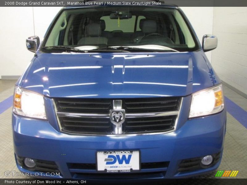 Marathon Blue Pearl / Medium Slate Gray/Light Shale 2008 Dodge Grand Caravan SXT