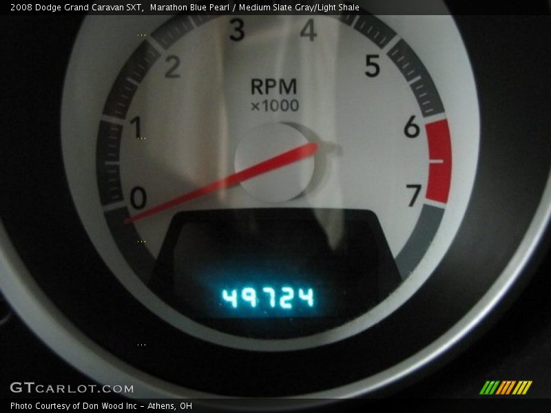 Marathon Blue Pearl / Medium Slate Gray/Light Shale 2008 Dodge Grand Caravan SXT