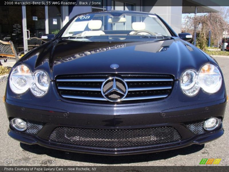 Black / Stone 2008 Mercedes-Benz SL 55 AMG Roadster