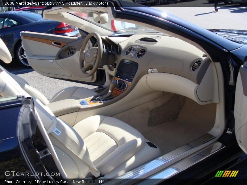 Black / Stone 2008 Mercedes-Benz SL 55 AMG Roadster