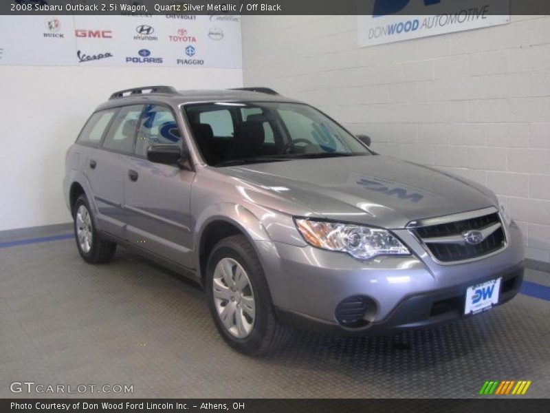 Quartz Silver Metallic / Off Black 2008 Subaru Outback 2.5i Wagon