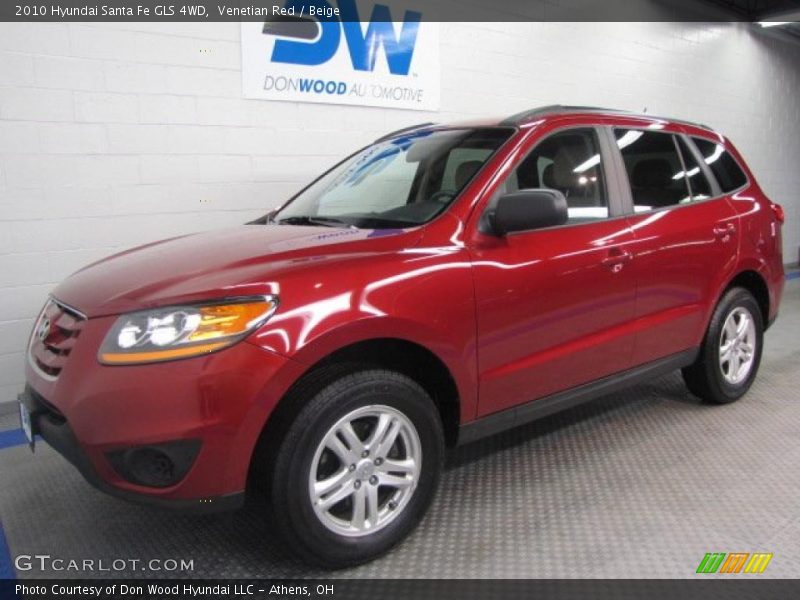 Venetian Red / Beige 2010 Hyundai Santa Fe GLS 4WD