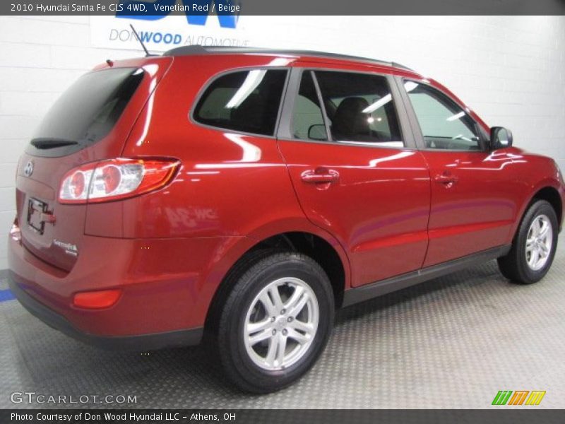 Venetian Red / Beige 2010 Hyundai Santa Fe GLS 4WD
