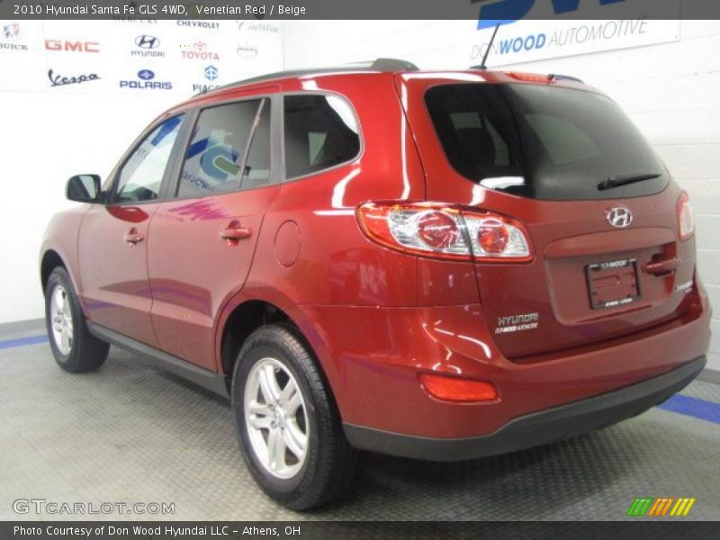 Venetian Red / Beige 2010 Hyundai Santa Fe GLS 4WD