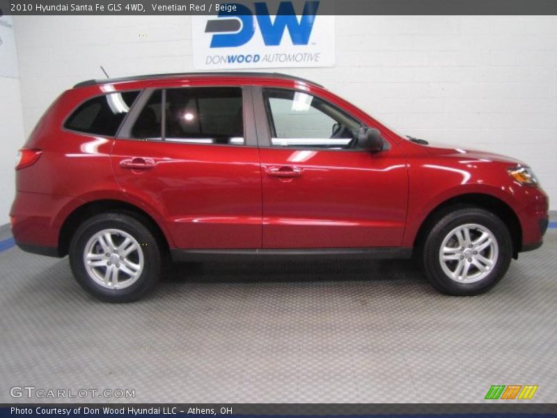 Venetian Red / Beige 2010 Hyundai Santa Fe GLS 4WD