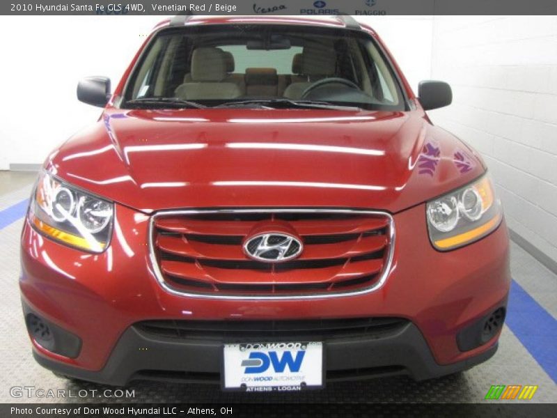 Venetian Red / Beige 2010 Hyundai Santa Fe GLS 4WD
