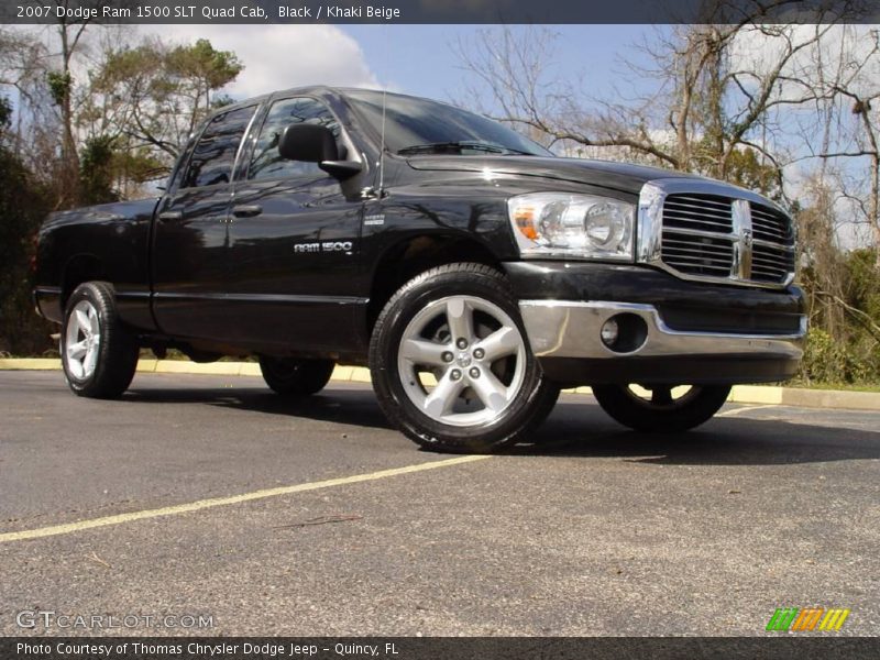 Black / Khaki Beige 2007 Dodge Ram 1500 SLT Quad Cab