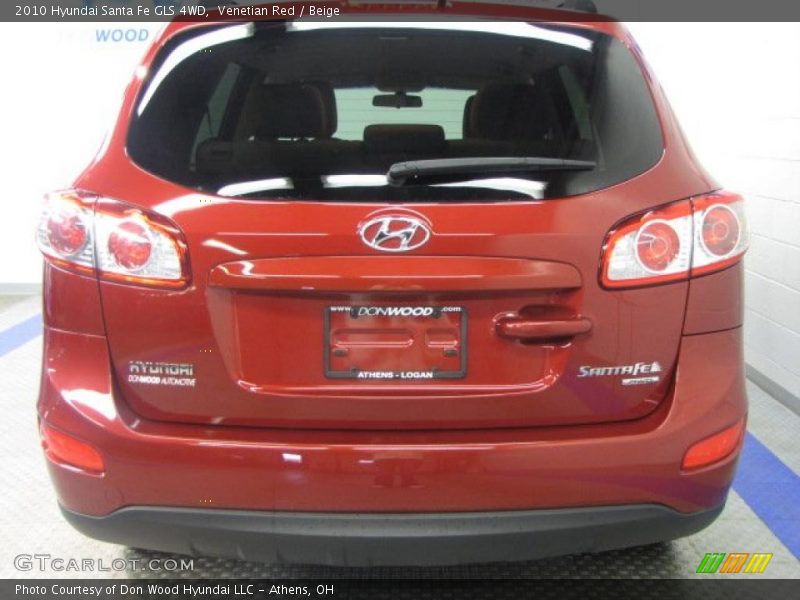 Venetian Red / Beige 2010 Hyundai Santa Fe GLS 4WD