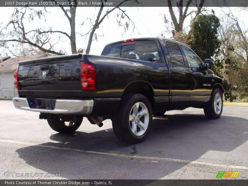 Black / Khaki Beige 2007 Dodge Ram 1500 SLT Quad Cab