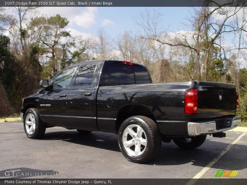 Black / Khaki Beige 2007 Dodge Ram 1500 SLT Quad Cab