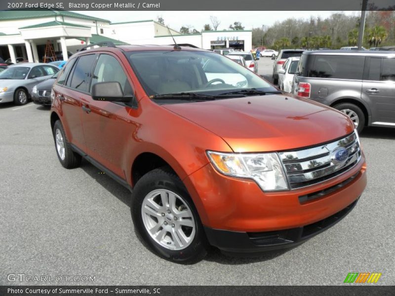 Blazing Copper Metallic / Camel 2007 Ford Edge SE