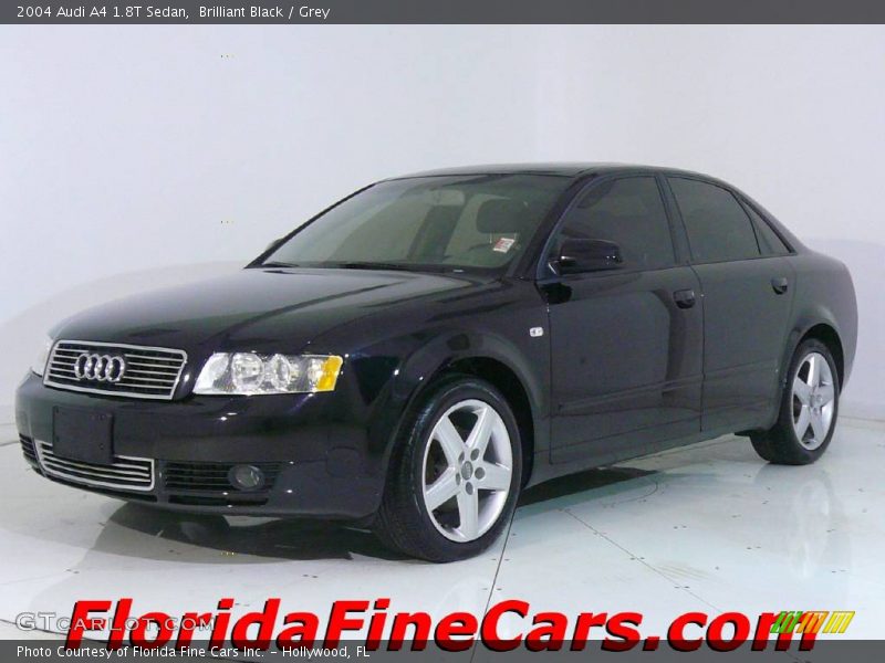 Brilliant Black / Grey 2004 Audi A4 1.8T Sedan