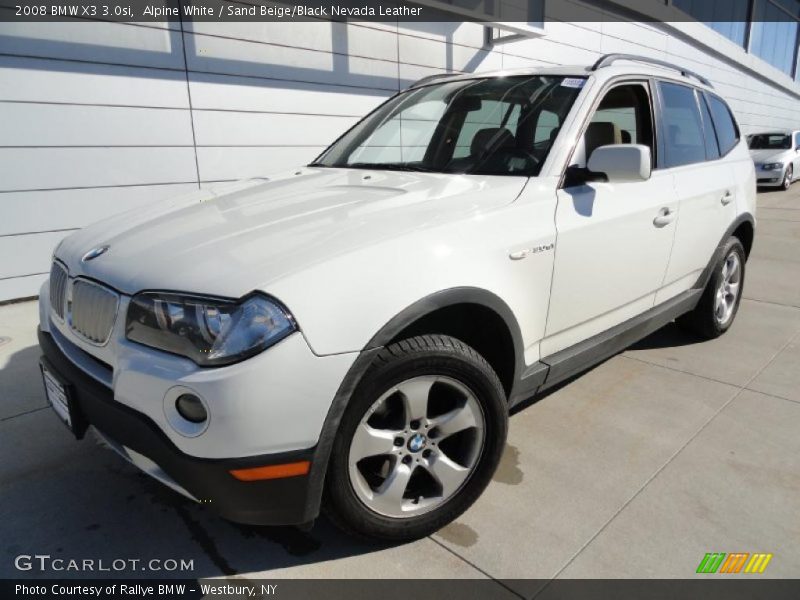 Alpine White / Sand Beige/Black Nevada Leather 2008 BMW X3 3.0si