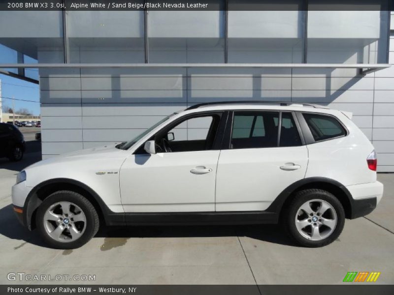 Alpine White / Sand Beige/Black Nevada Leather 2008 BMW X3 3.0si