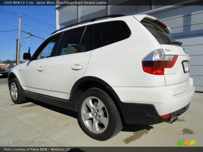 Alpine White / Sand Beige/Black Nevada Leather 2008 BMW X3 3.0si