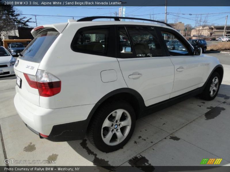 Alpine White / Sand Beige/Black Nevada Leather 2008 BMW X3 3.0si