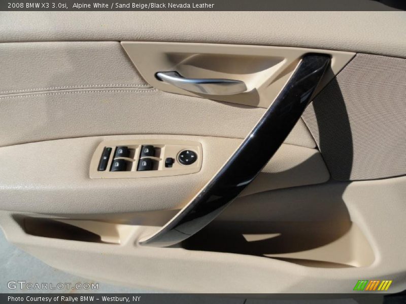 Alpine White / Sand Beige/Black Nevada Leather 2008 BMW X3 3.0si