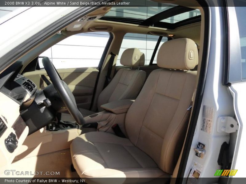 Alpine White / Sand Beige/Black Nevada Leather 2008 BMW X3 3.0si