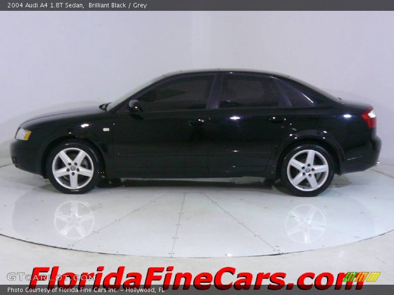 Brilliant Black / Grey 2004 Audi A4 1.8T Sedan