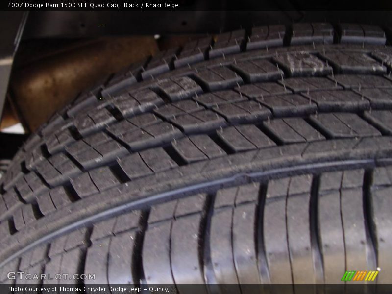 Black / Khaki Beige 2007 Dodge Ram 1500 SLT Quad Cab